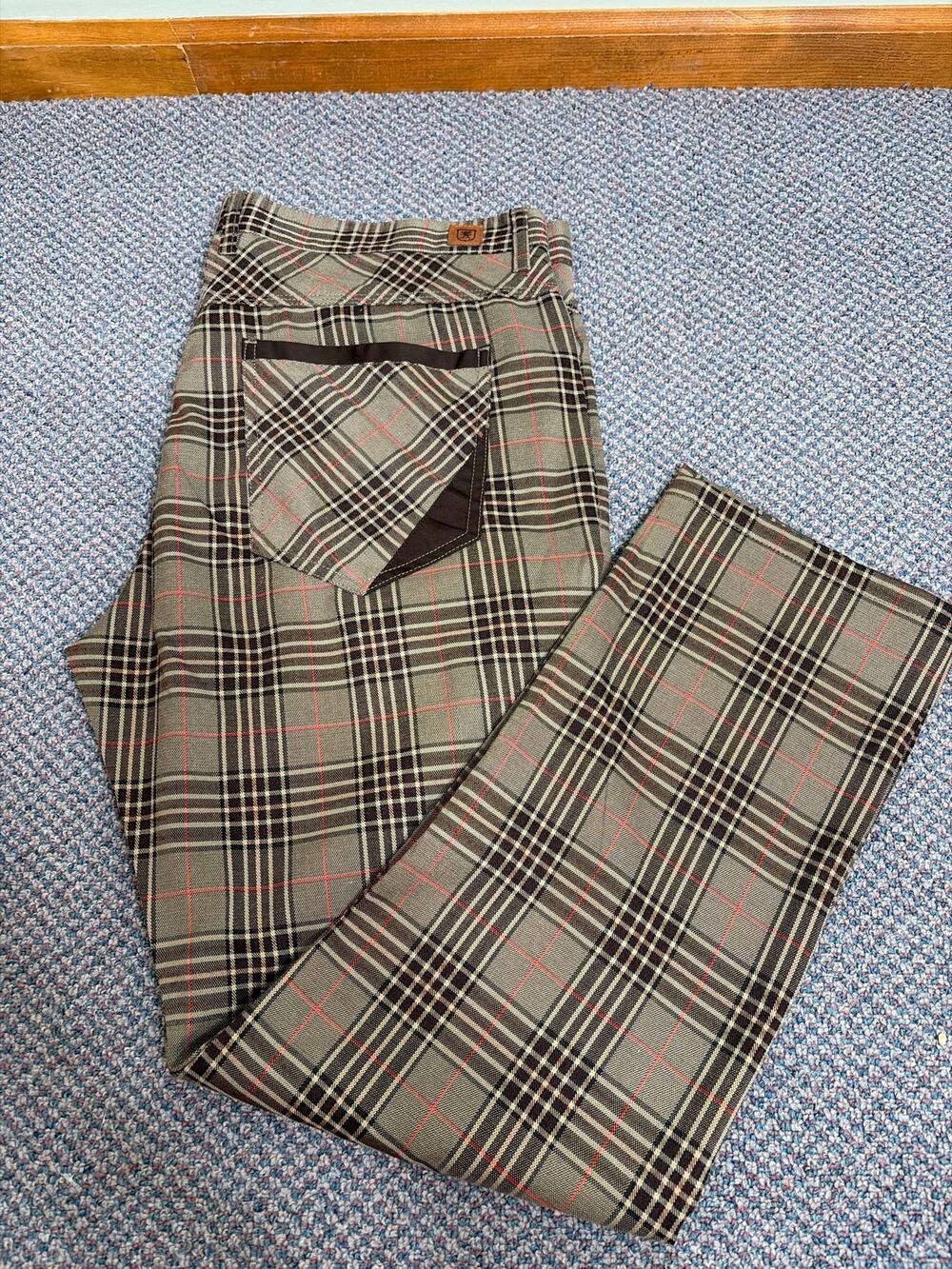 Stacy Adams Brown Plaid Dress Pant 40x30